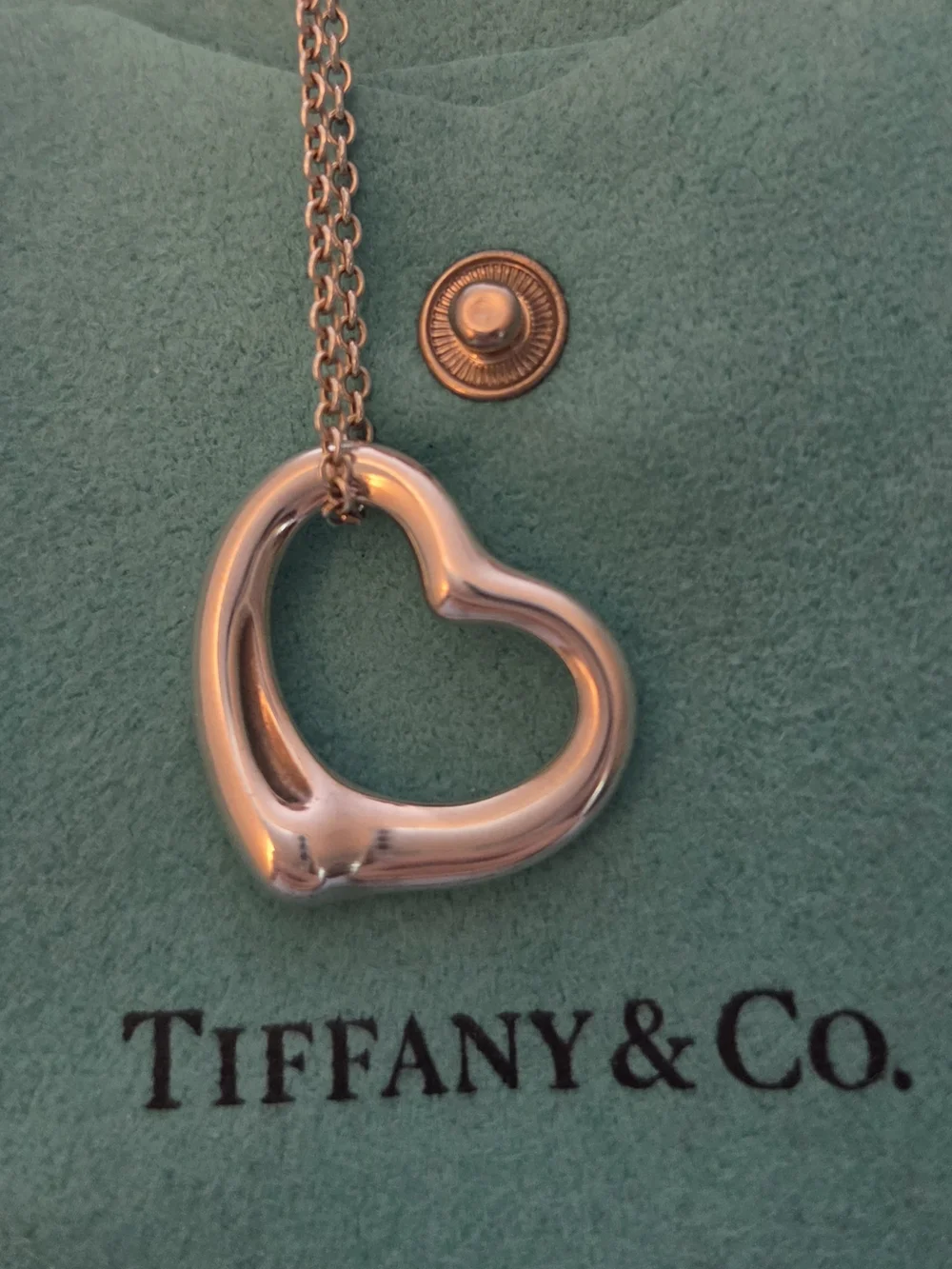 Tiffany & Co. Elsa Peretti Open Heart Sterling Silver Necklace - Silver - Picture 3 of 10